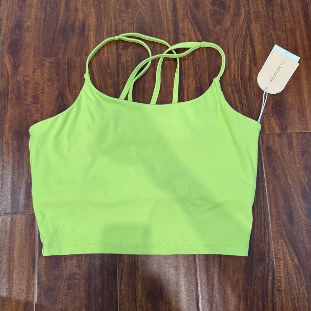 Blogilates Women's Strappy Cropped Tank Top ~ Limeade
